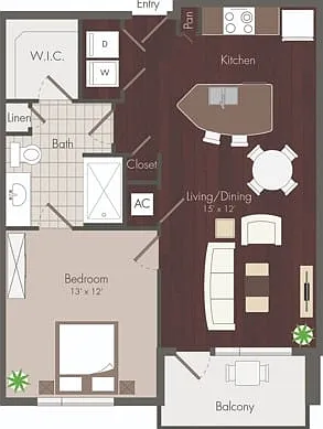 Clyde | 1 bedroom floor plan | renovated Clyde | 1 bedroom floor plan | renovated