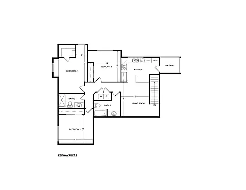 Floor plan 3x2B