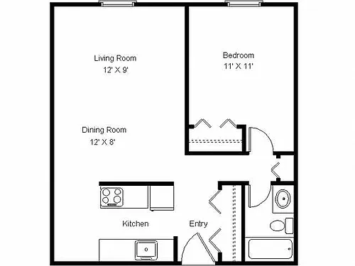 Floor plan 1 Bedroom