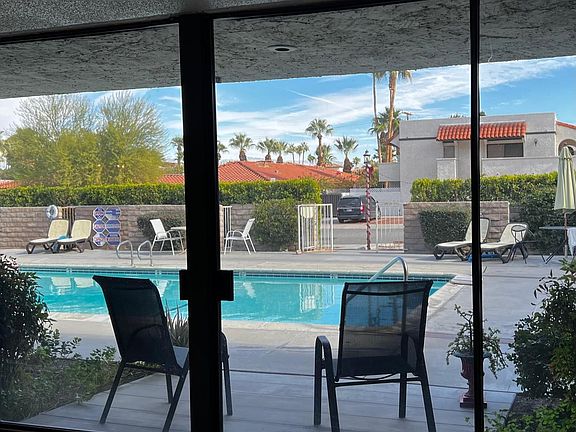 From living room facing pool