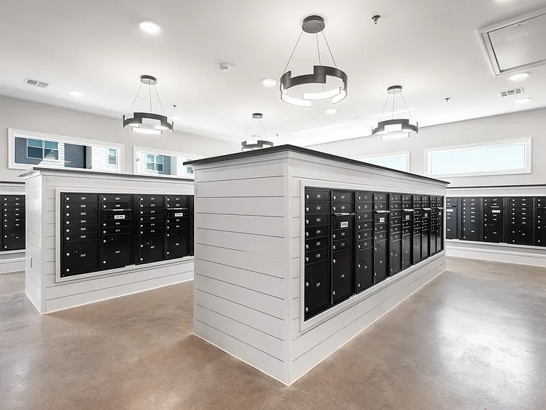 Secure and Stylish Mailroom at The Hightone Apartments - Denton, TX