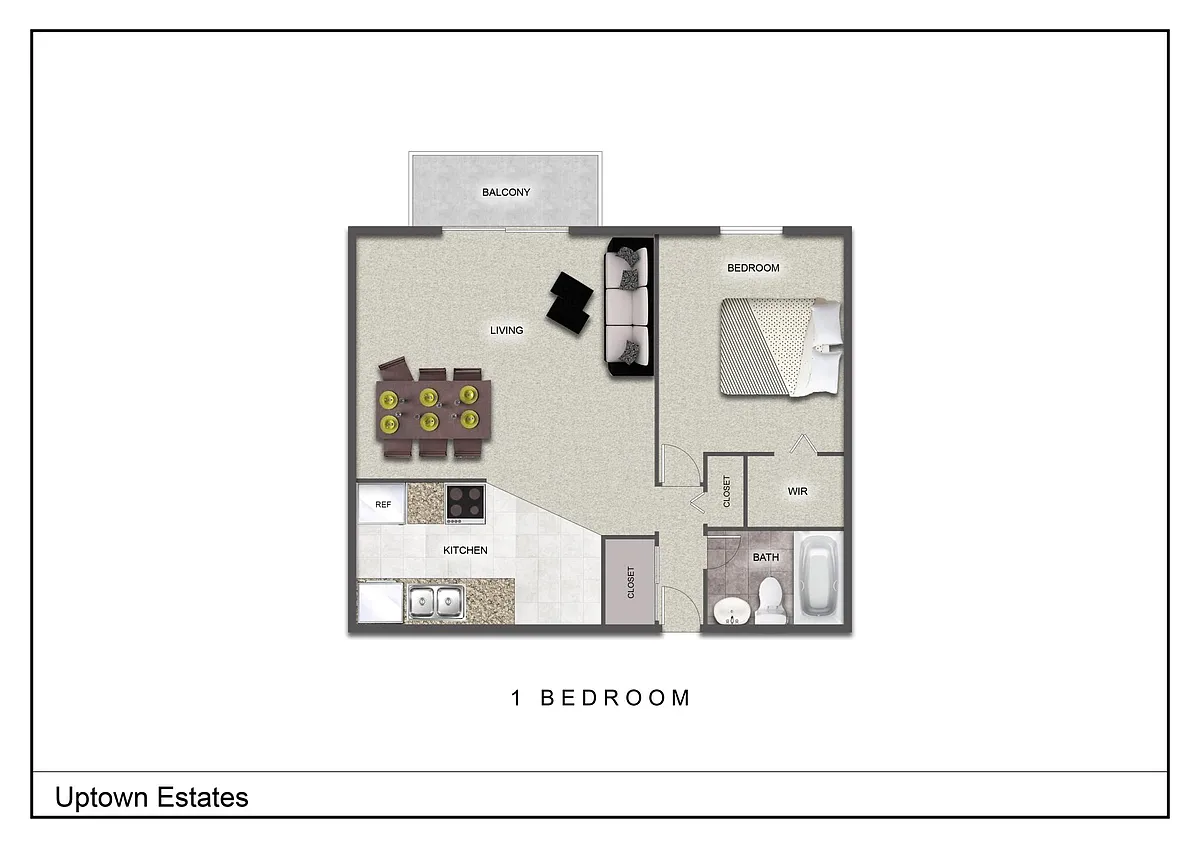 Floor plan 1 Bedroom