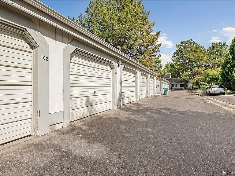 Private one-car garage with storage space, included with no additional monthly cost. (newly replaced garage door, motor, and hardware not pictured)
