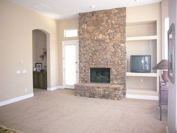 Stone Fireplace in Master Bedroom