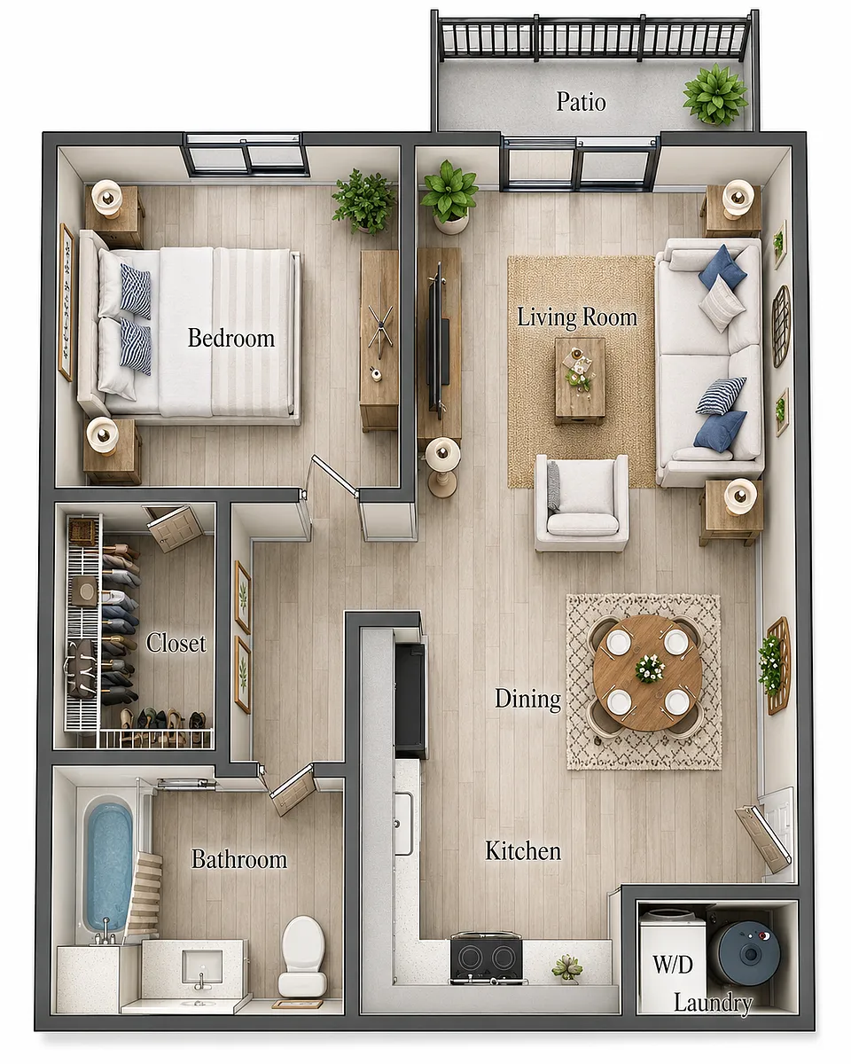 Floor plan One Bedroom