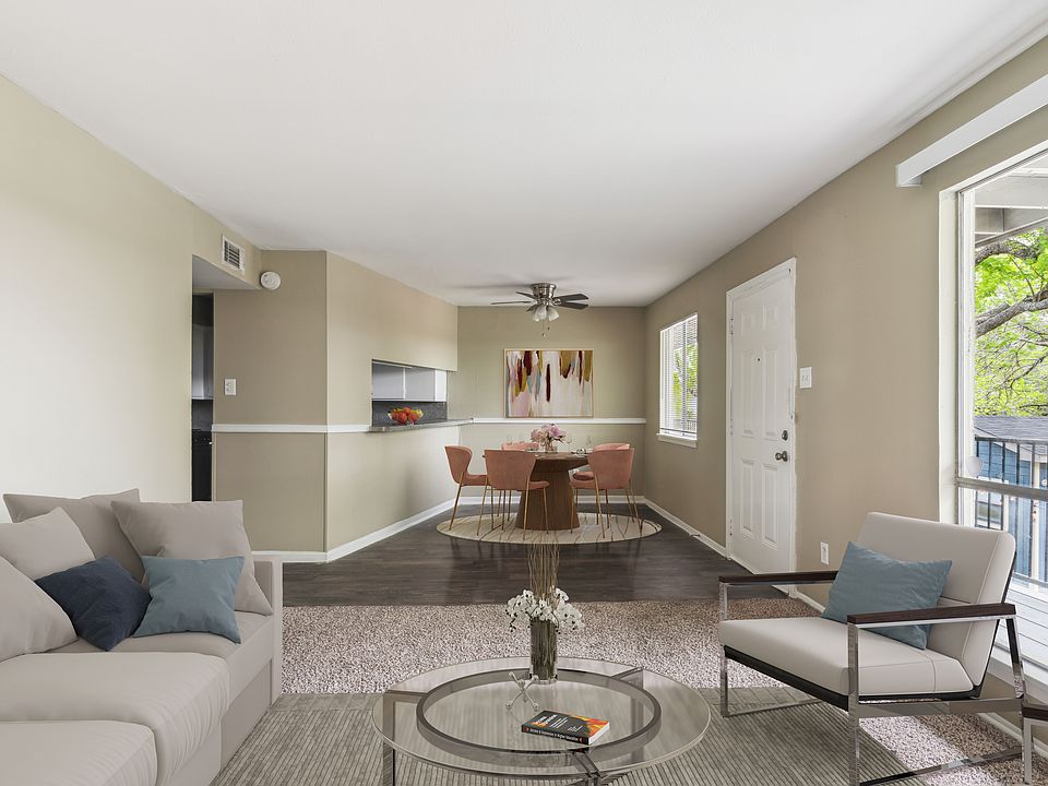 Living room decorated alt view