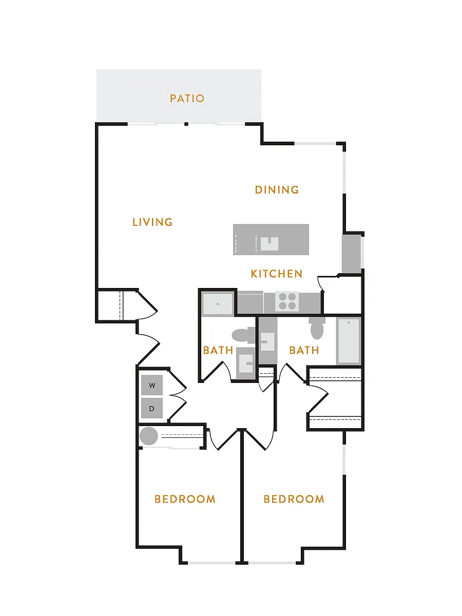 Floor plan 2 Bedroom C