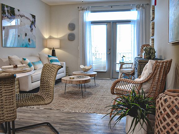 Living and Dining Area with French Doors