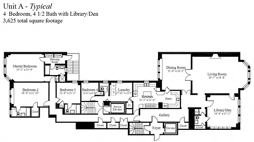 Floor plan Unit A-Typical