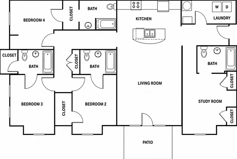 3 Bedroom Flat with Study Room 3 Bedroom Flat with Study Room