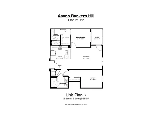 Floor plan Plan K