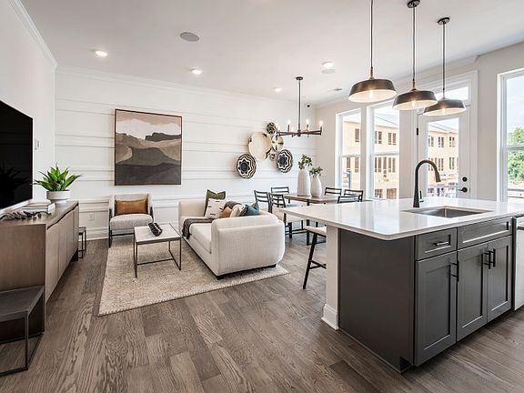Open concept layout offered in the modern Union townhome