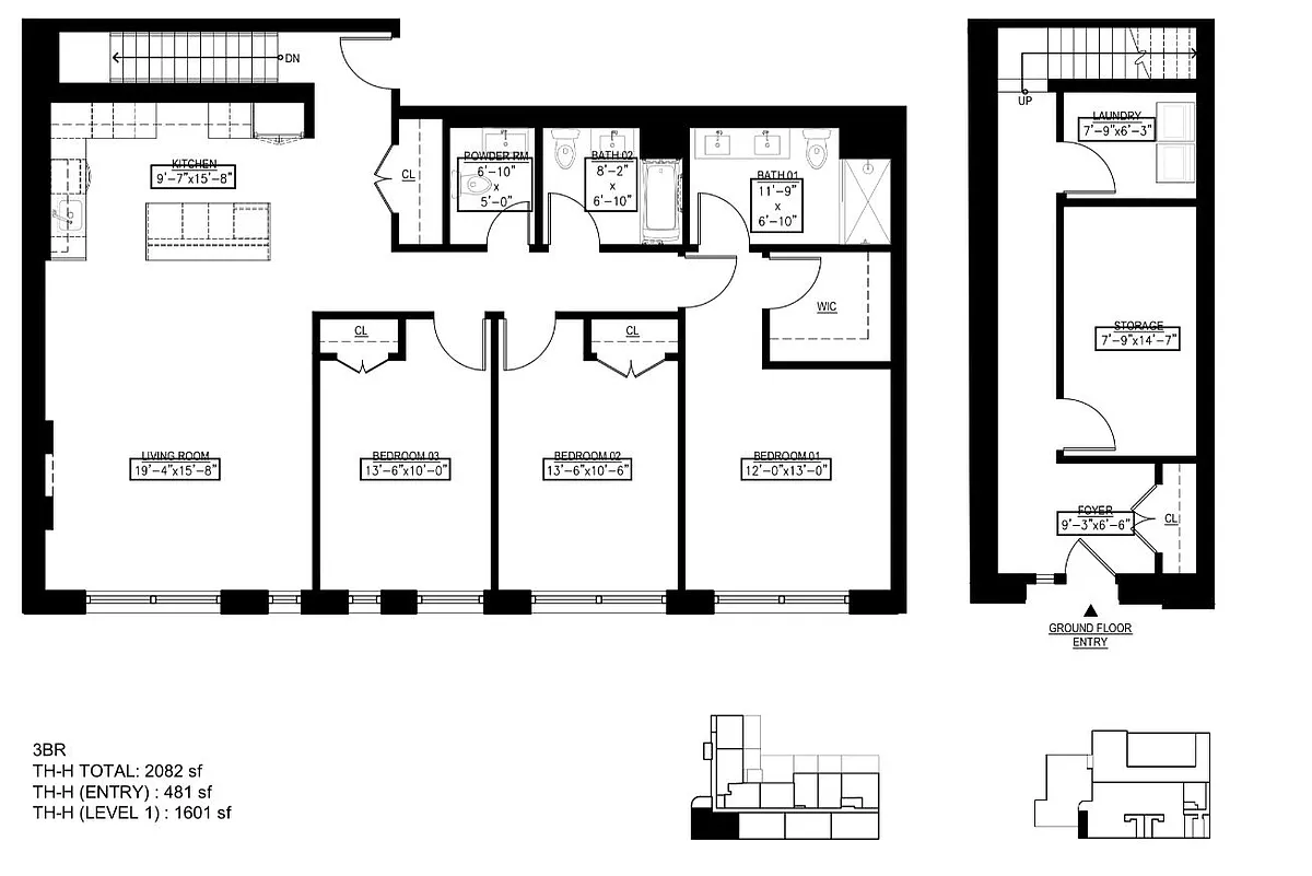 Floor plan H Line Townhouse