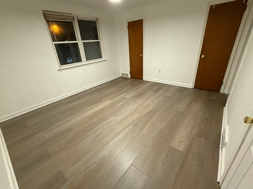 Bedroom
- newly installed vinyl floor
- two storage closets
- freshly painted walls
- new blinds