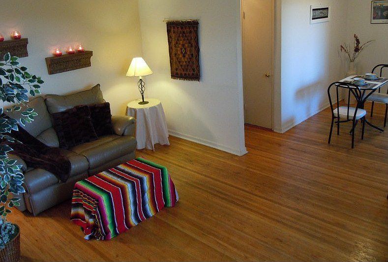 living room opens to the dining area