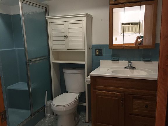 Bathroom with walk in shower ,no bath tub