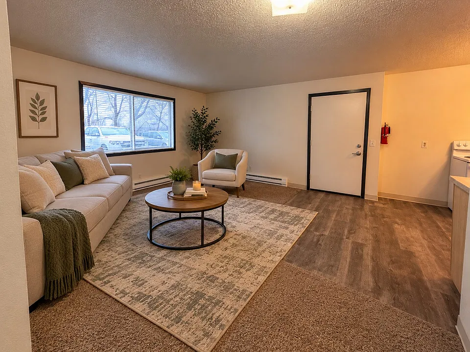 24th Street Living Area enhanced with decor
