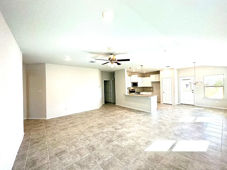 Open concept floor plan
