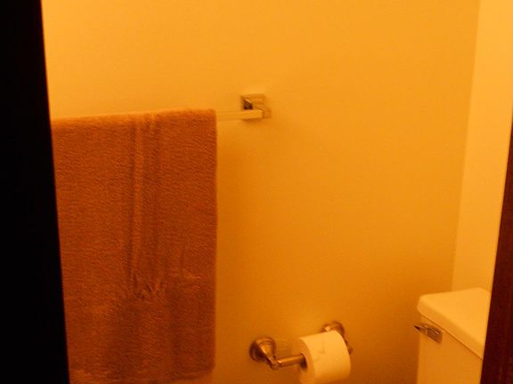 Powder room off of kitchen
