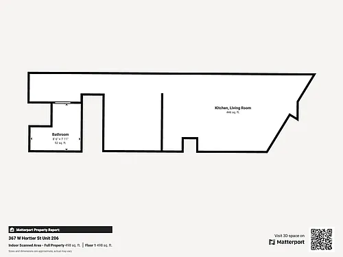 Floor plan Studio with Roofdeck