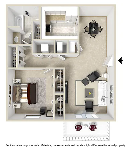 Floor plan 1 Bedroom