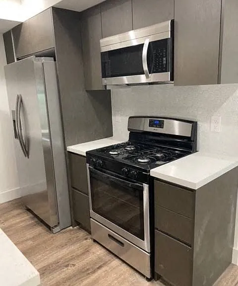 Kitchen with Energy-Efficient Stainless Appliances