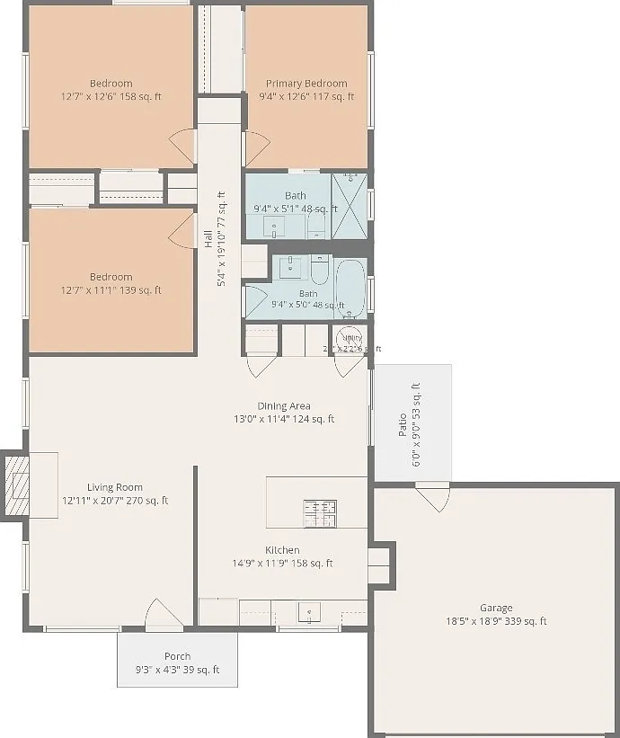 3 bed, 1296 sqft, $4,600 — Photo 3