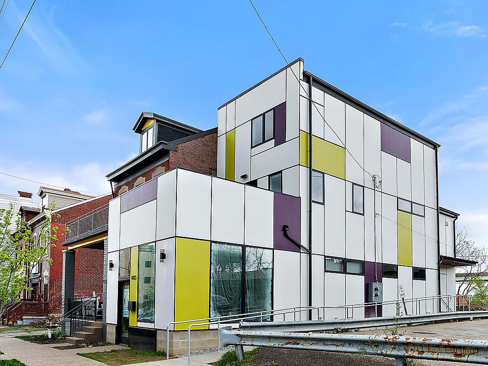 The apartment is the top two floors of this newly renovated building.