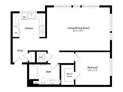 Floor plan 1E