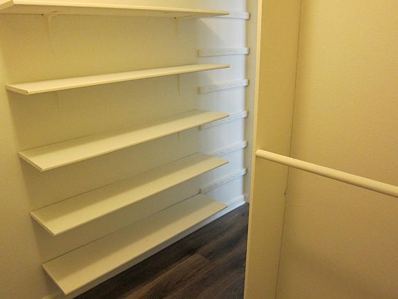 Inside walk-in closet