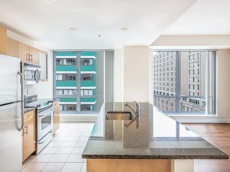 Vesta Kitchen and Living Room with Floor-to-Ceiling Windows