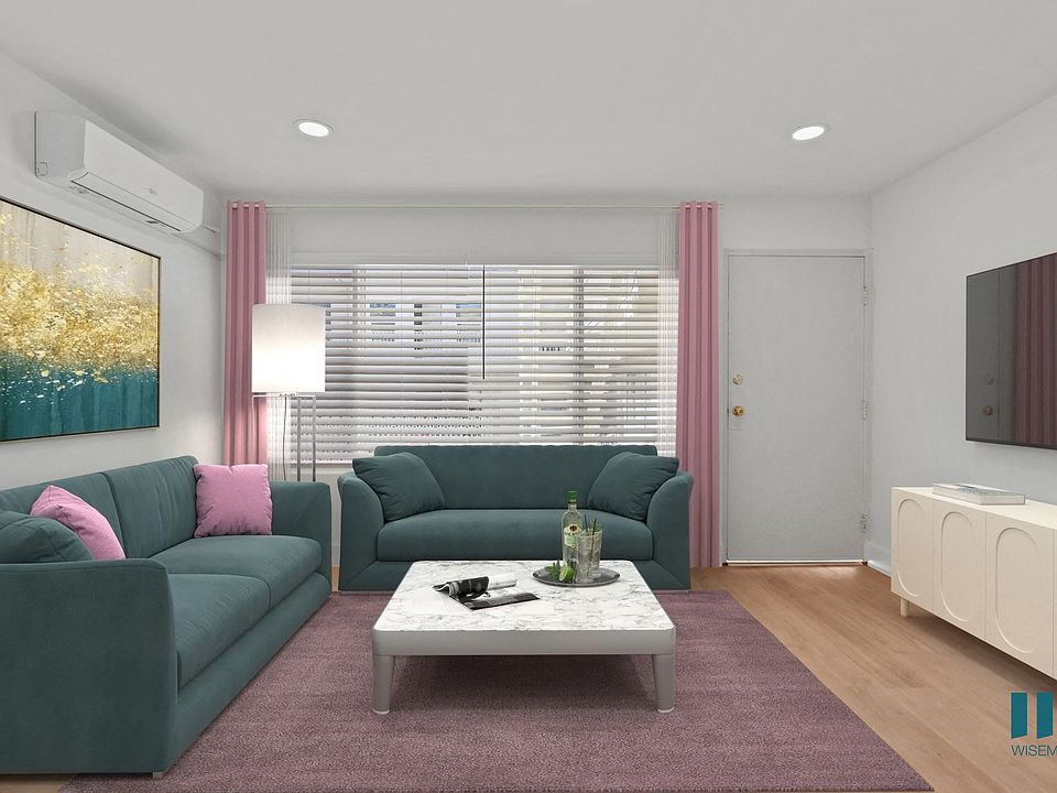 Living Room with Vinyl Flooring, Recessed Lighting, and Large-Size Windows