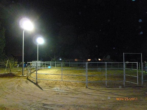 Lighted horse arena