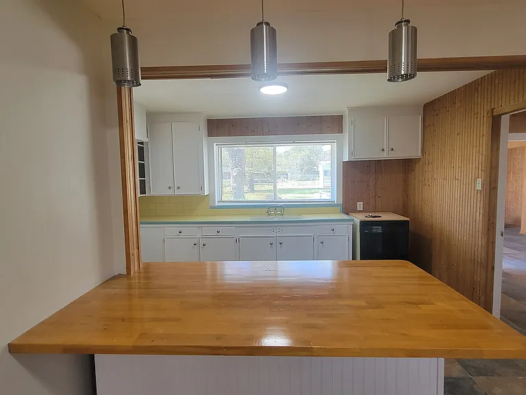 Island is perfect for prep as well as casual dining.