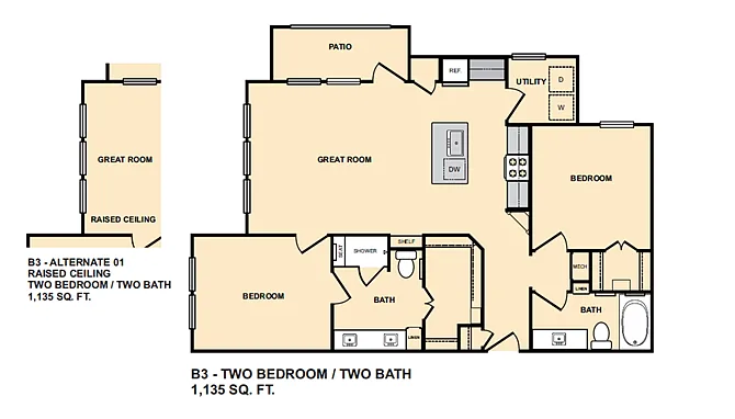 Floor plan B3 - 2 Bedroom