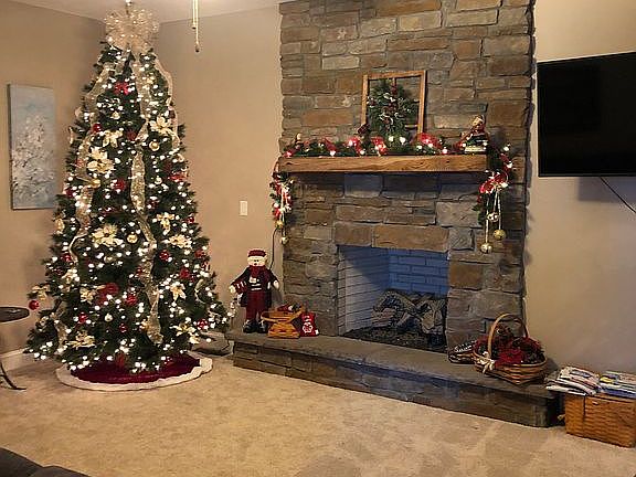Family room with fireplace