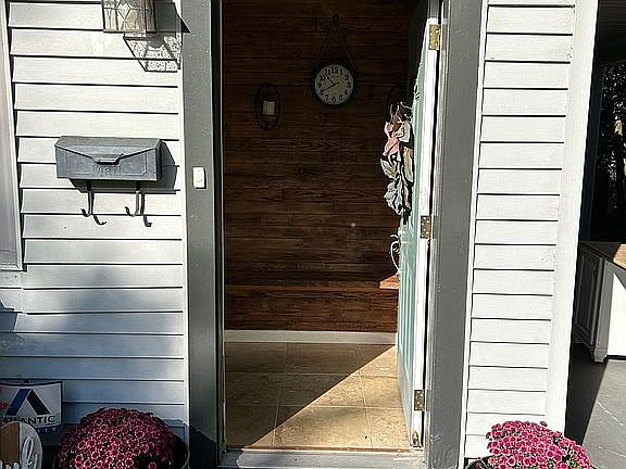 Entryway with bench