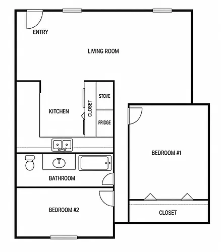 Floor plan 2 Bedroom
