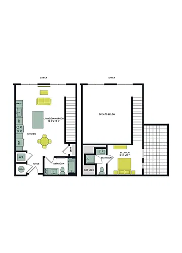 Floor plan A14 with Loft