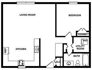 Floor plan 1 Bedroom