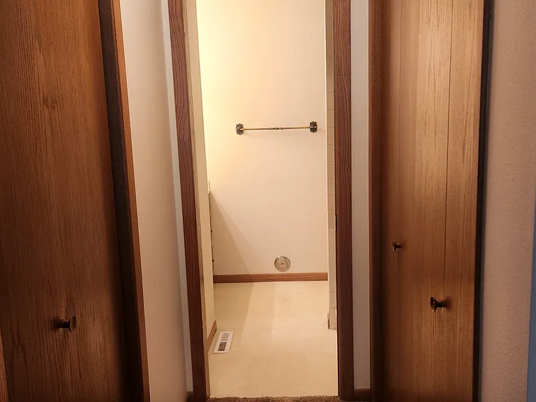 closets on the side with master bath