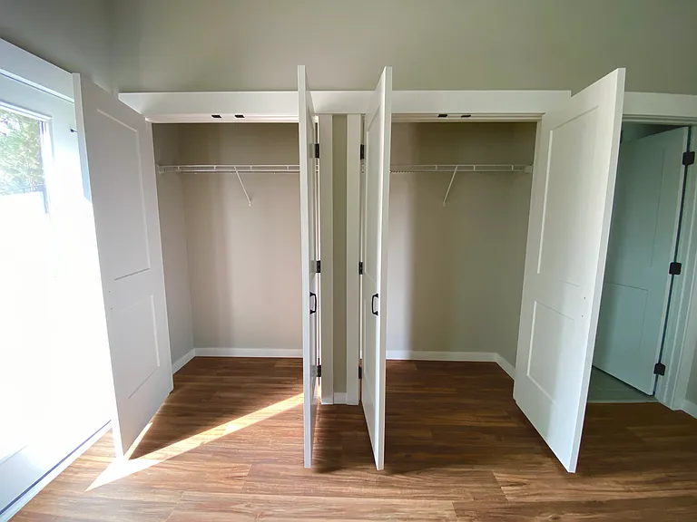 Double closets for all those outfits!