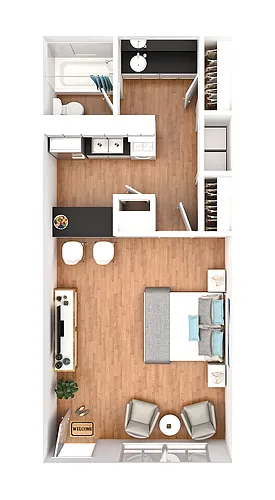 Floor plan Natchez Village Studio