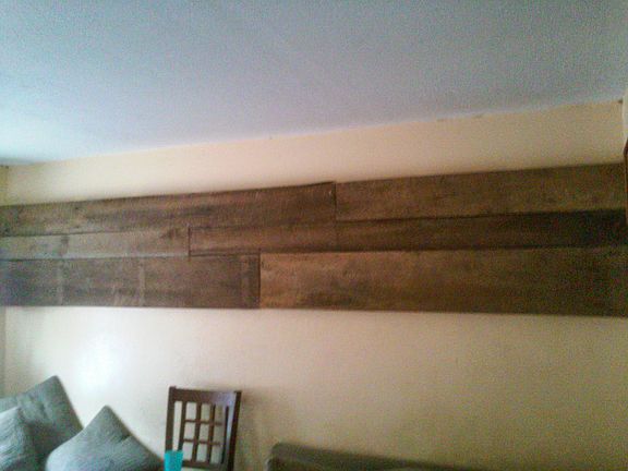 Accent wall in living room