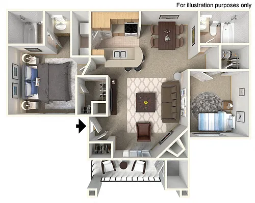 Floor plan Laguna (Upper Unit)