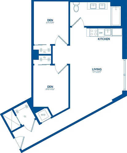 Floor plan Duo, 1 Bath