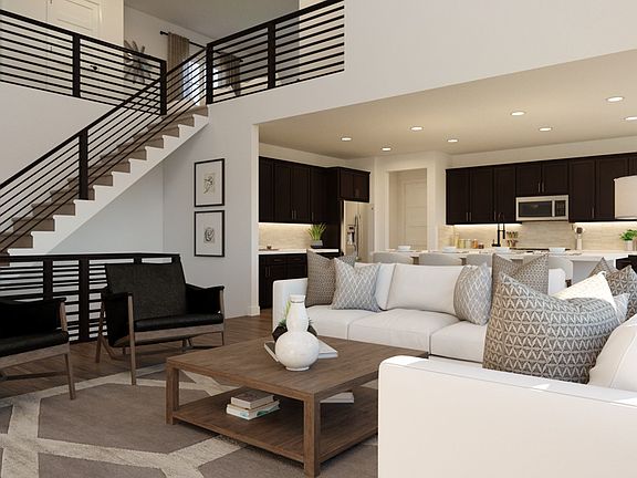 Great Room with 2-Story Ceilings