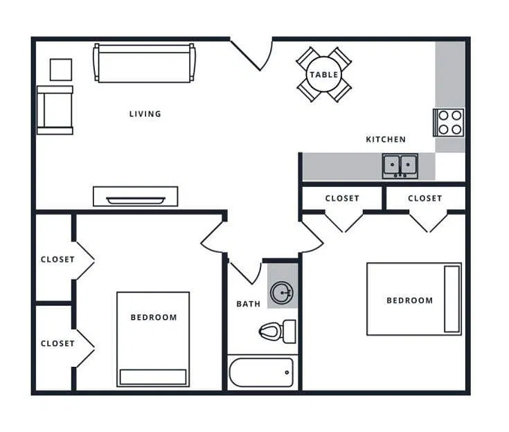 Floor plan 2 Bedroom