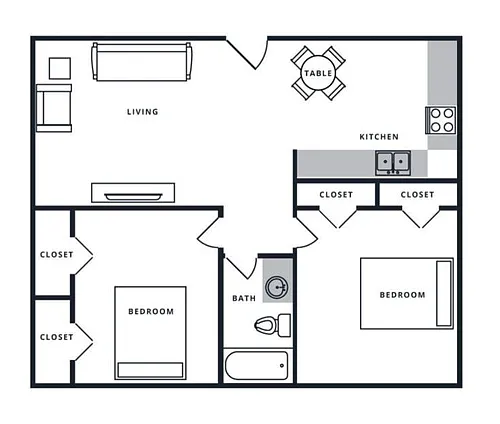 Floor plan 2 Bedroom