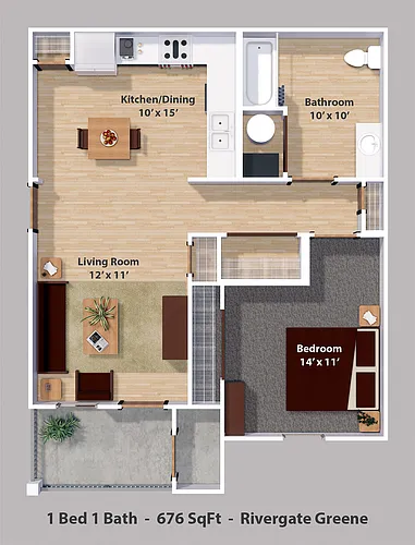 Floor plan 1 Bedroom